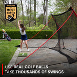 Rukket SPDR Portable Driving Range Net 1.0 with Tri-Turf Hitting Mat