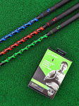 Blast motion box beside SuperSpeed Training aids on a green background