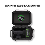 Black carrying case with CAPTO EZ Standard device on a white background