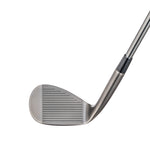 Fourteen FRZ smoky black wedge face and hosel view showing full milled grooves across brushed gunmetal face with clean leading edge, on white background