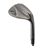 A smoky black golf wedge with the branding 'FRZ' on the back, designed for spin performance.