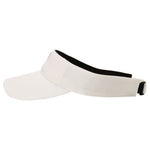 Fourteen Golf sun visor in white showing side profile view