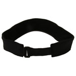 Fourteen Golf sun visor in black showing rear view with adjustable buckle strap