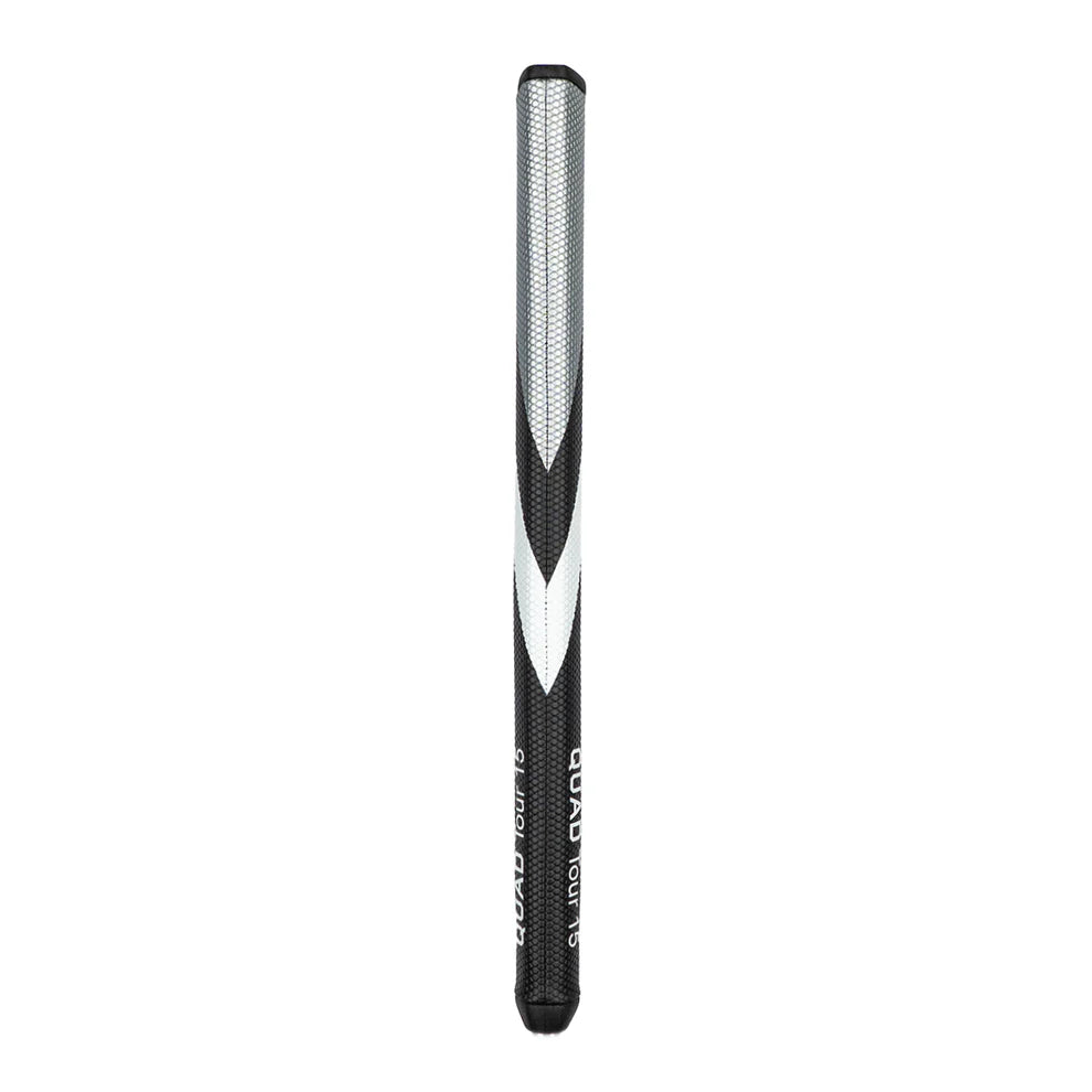Garsen Quad Tour Pistol Pro 15 inch NTS Putter Grip front view grey black contrast panels