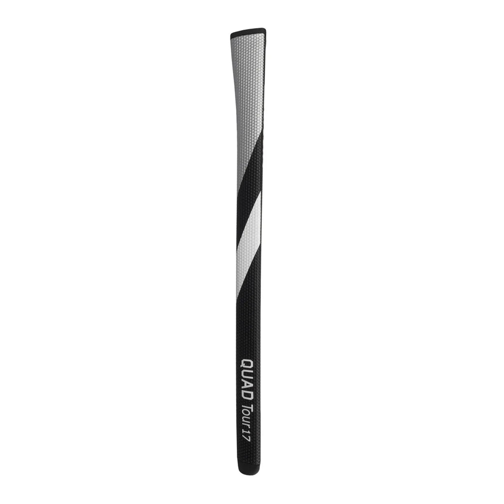 Garsen Quad Tour Pistol Pro 17 inch Putter Grip front view black white chevron