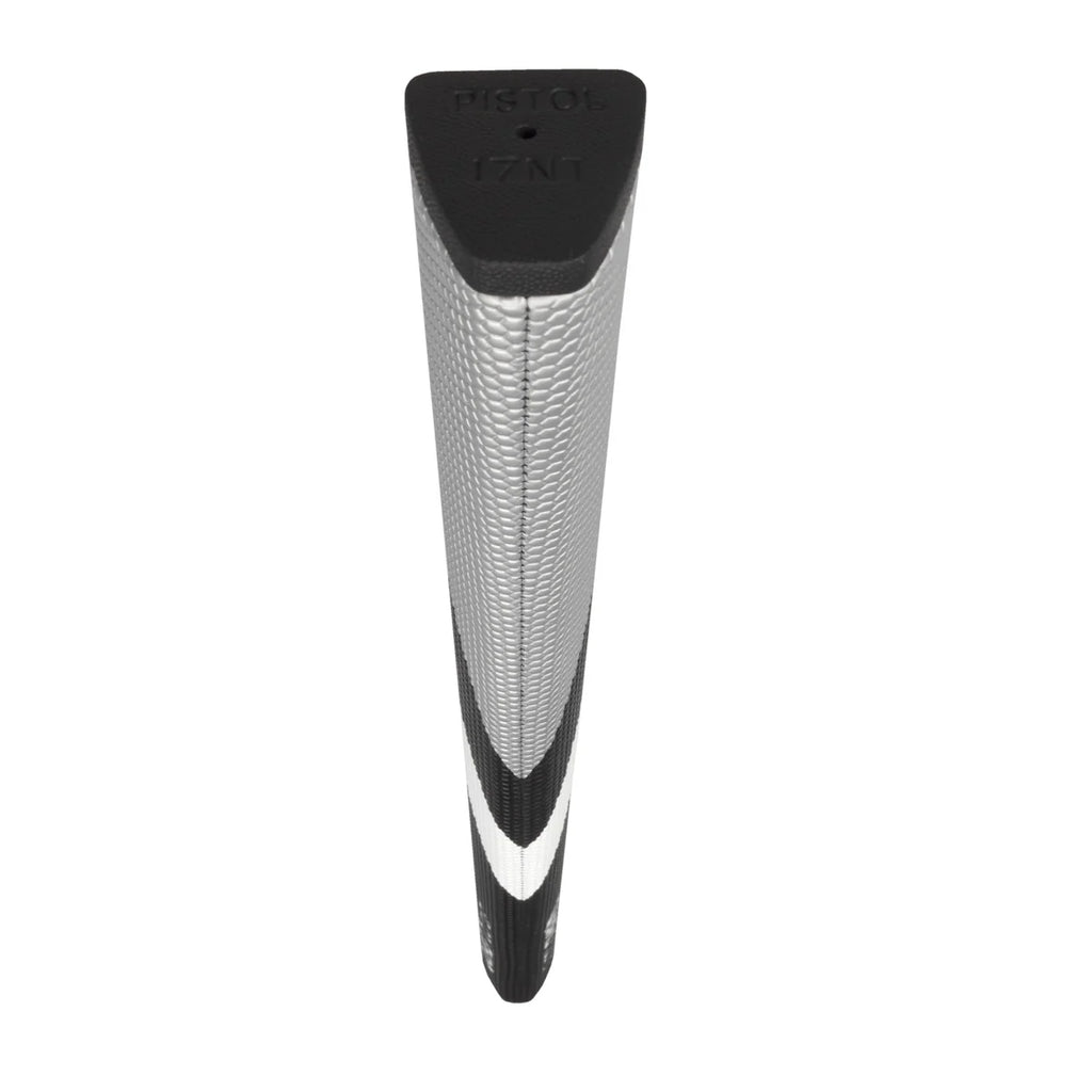 Garsen Quad Tour Pistol Pro 17 inch Putter Grip cap end view flat top profile