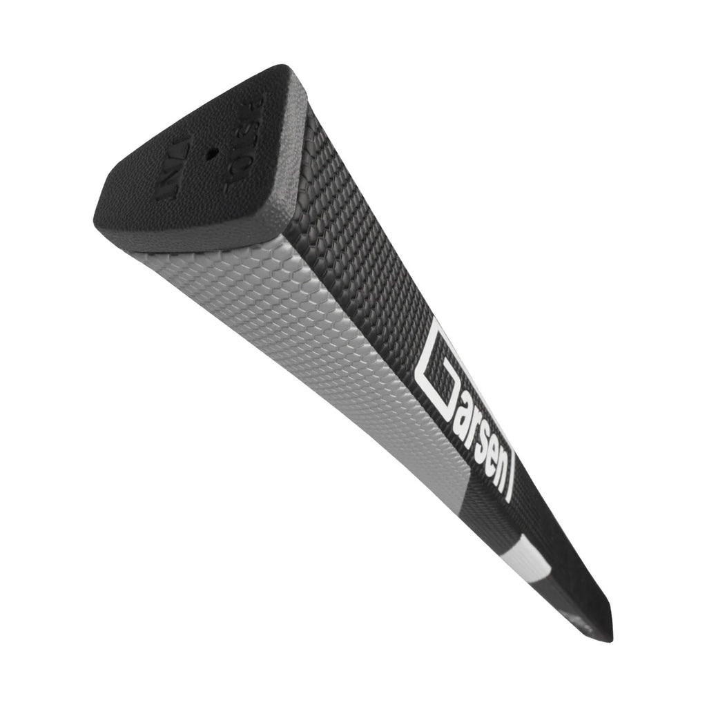 Garsen Quad Tour Pistol Pro 17 inch Putter Grip angled view showing flat face and taper