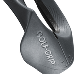 Close-up of a golf grip with 'Golf-Grip' branding on a white background