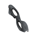 Black golf club grip on a white background