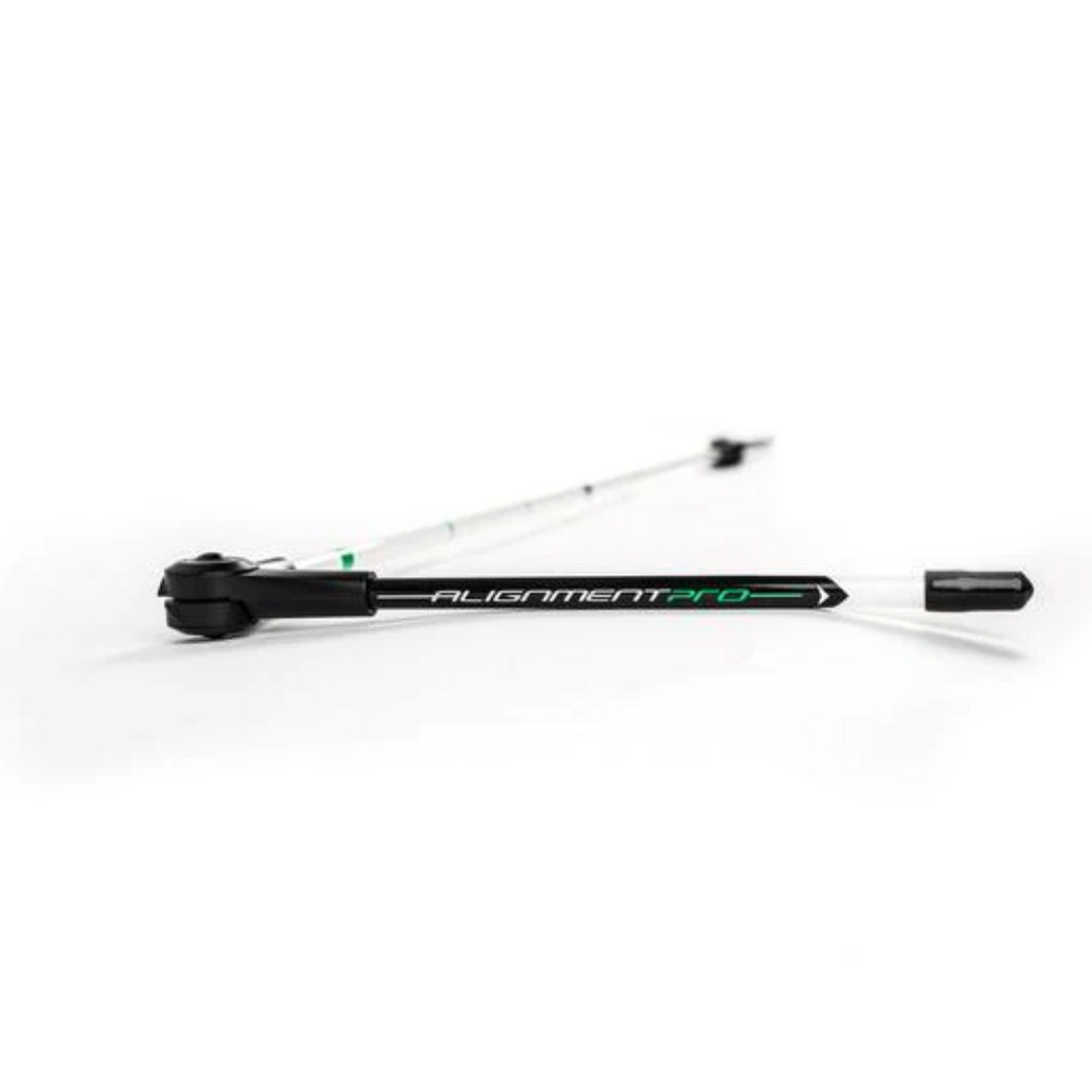 Alignment sticks on a white background