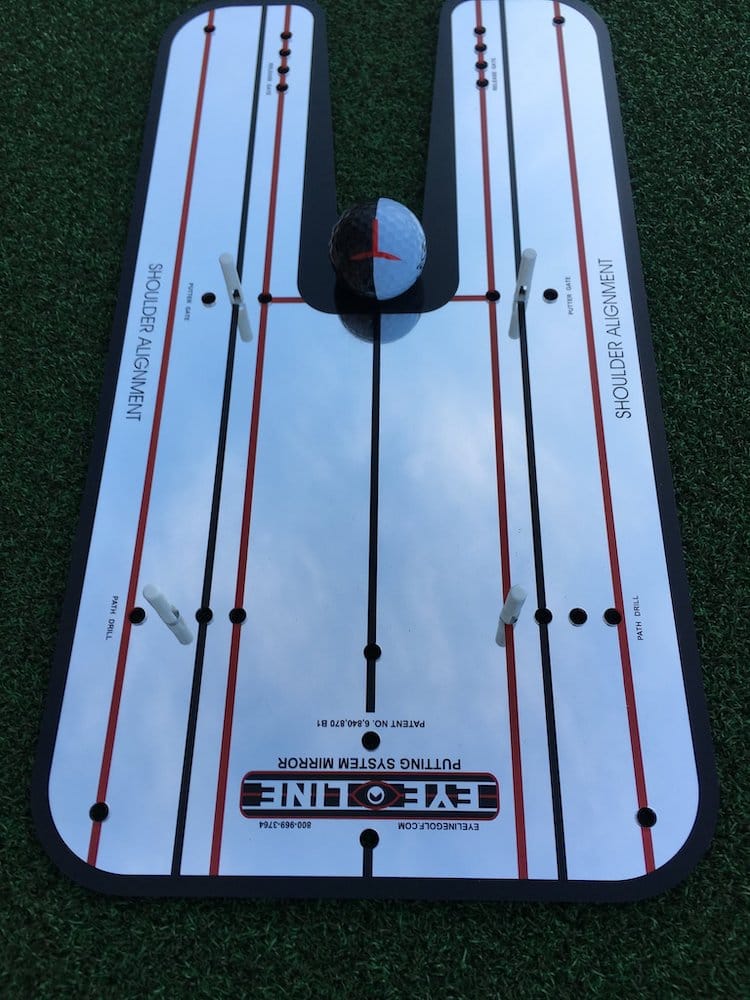 Eyeline Indoor Putting Gate Posts used in a putting mirror