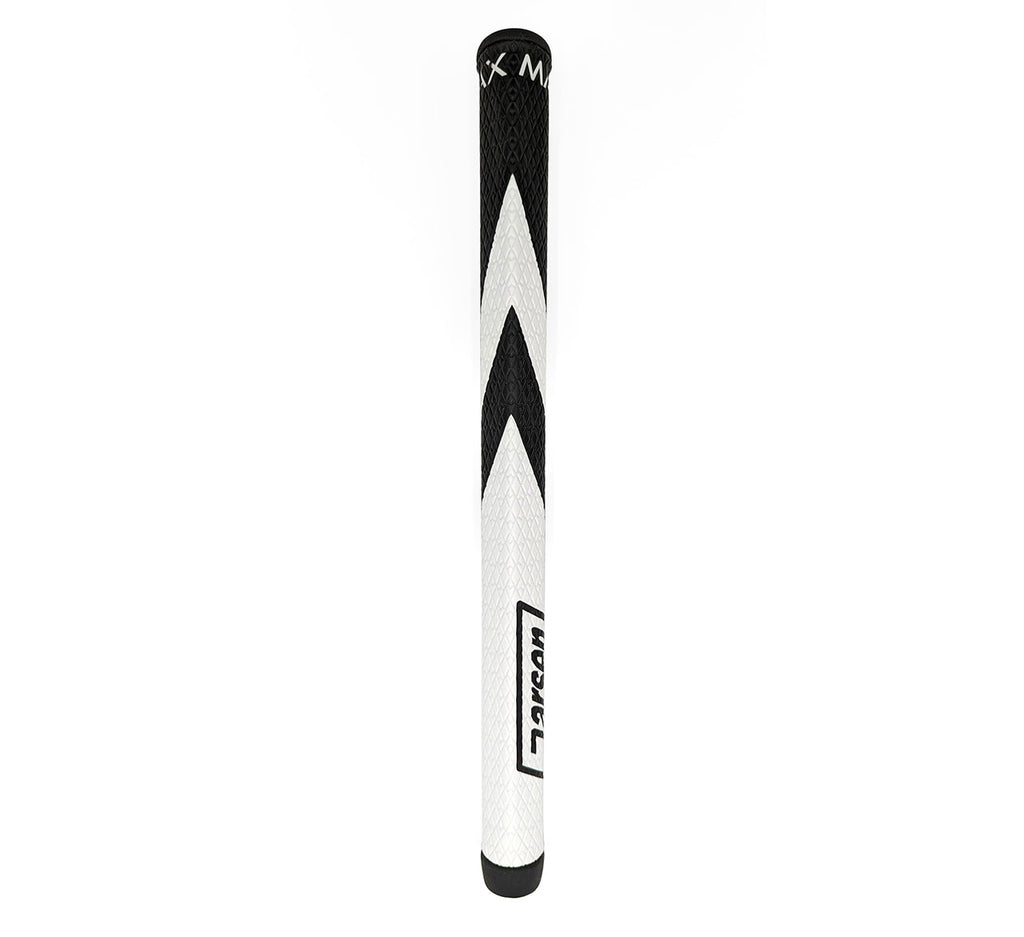 Garsen Max 15 inch Putter Grip front view white black chevron full length