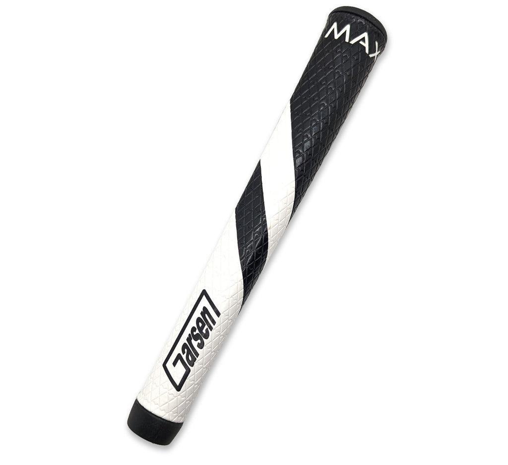 Garsen Max Putter Grip front view white black chevron contrast panel