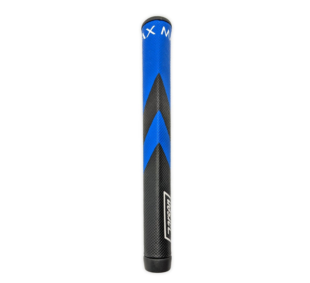 Garsen Max Putter Grip cap end view blue black slim profile