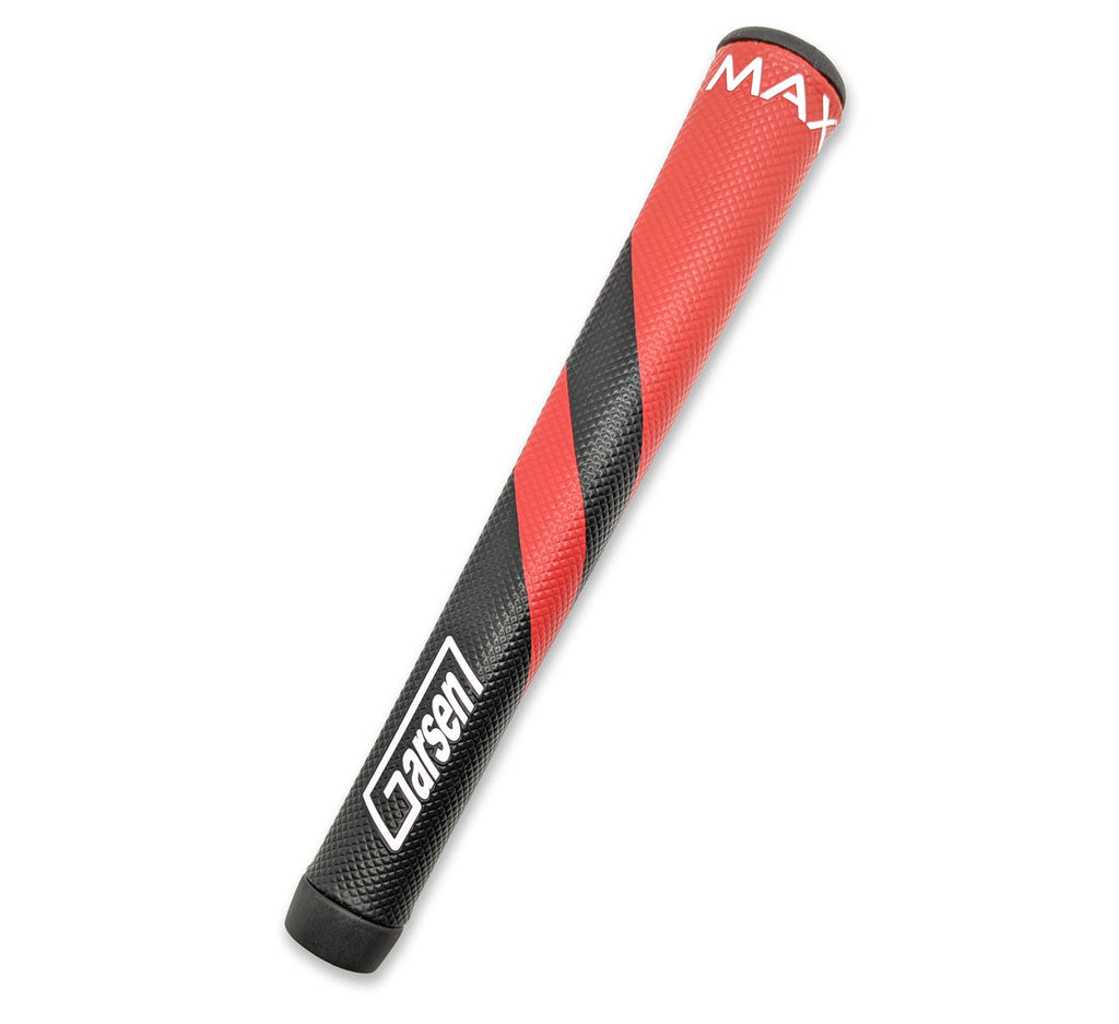 Garsen Max Putter Grip angled view red black chevron Garsen logo