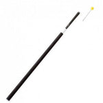 A weighted PowerSLIDER fitness tool for golf training, consisting of a long black rod with a yellow marker on the end.