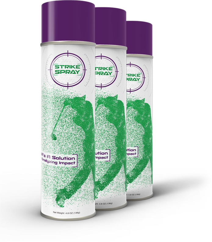 Strike Spray Impact Spray three can pack green purple label