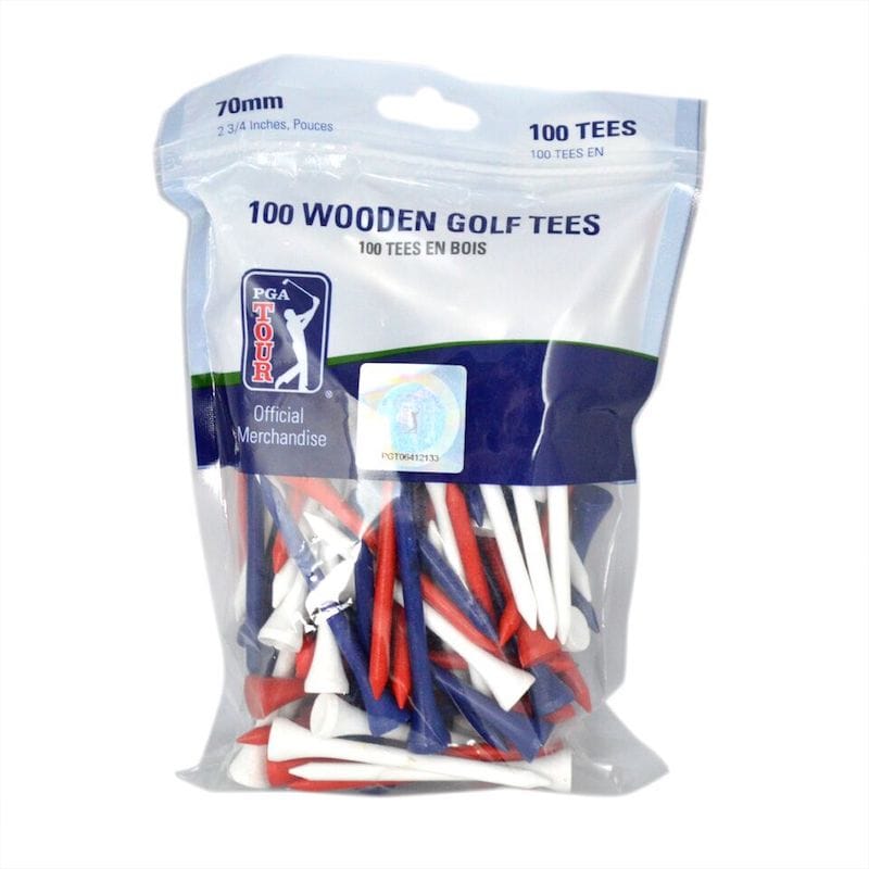 PGA Tour 100 x 7cm Wooden Golf Tees